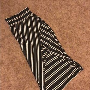 Maxi black, grey, and white skirt